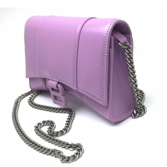 Balenciaga Hourglass Leather Wallet-On-Chain Authentic Like-New - Picture 6 of 16